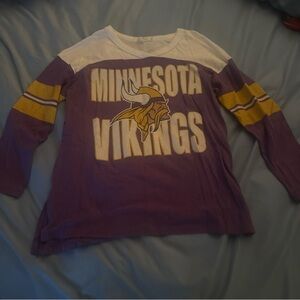 Minnesota Vikings Kids Long Sleeve Shirt - Purple and White